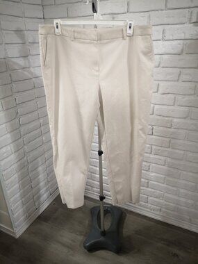 Jones New York Signature Ladies Size 18W Cream Grace Ankle Pants